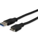 EQUIP - CAVO da USB-A 3.0 a MicroUSB-B, M/M, 5Gbps, Nero, 1.8m