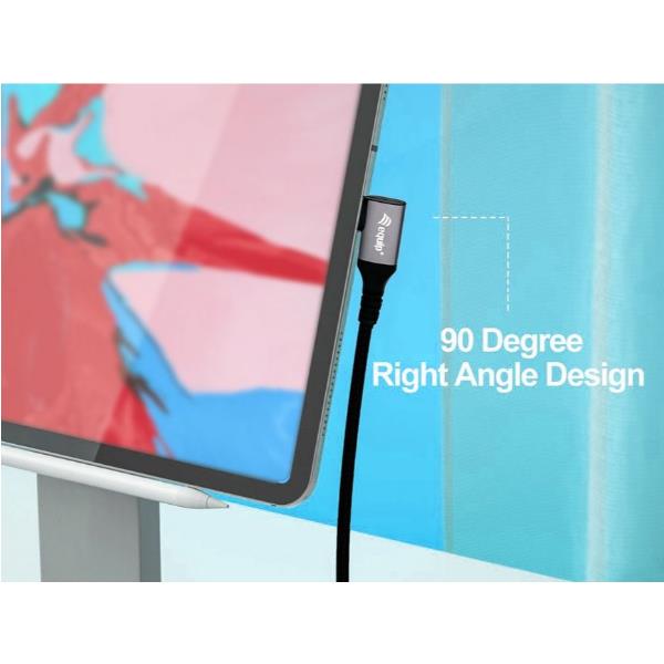 EQUIP - CAVO USB 2.0 da C a C 90°, M/M, PD 100W, 1.0m