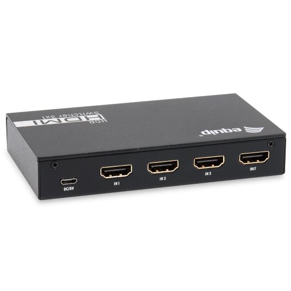EQUIP - SWITCH HDMI 2.0 4K/60Hz, 3xIN + 1xOUT