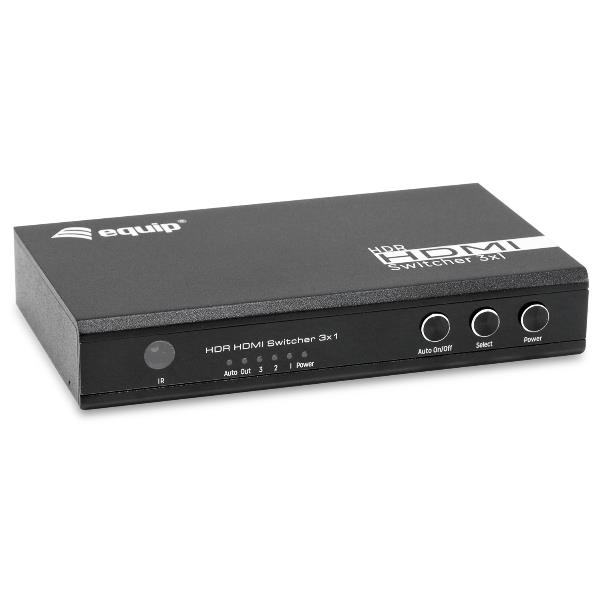 EQUIP - SWITCH HDMI 2.0 4K/60Hz, 3xIN + 1xOUT