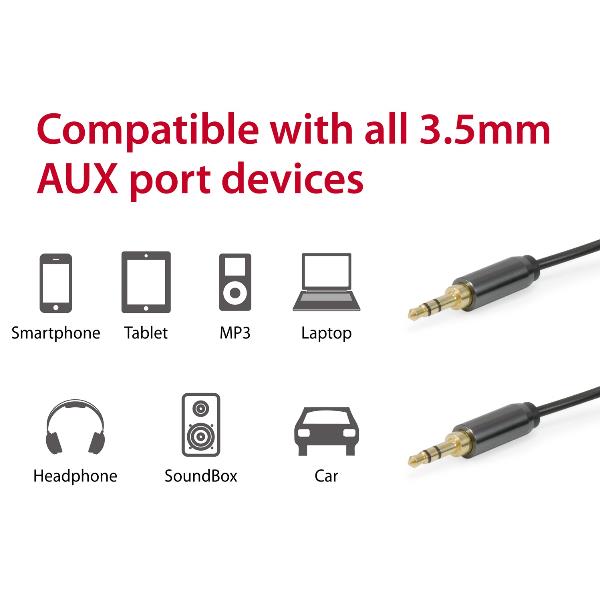 EQUIP - CAVO AUDIO STEREO 3.5mm M/M, 2.5m