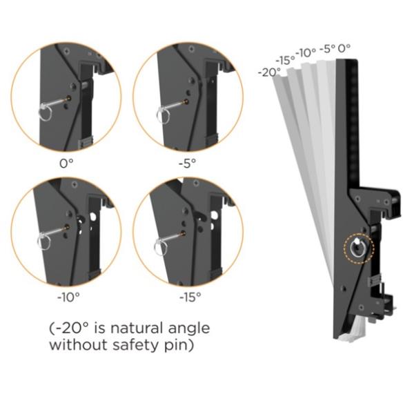 EQUIP - STAFFA DOPPIA TV DA SOFFITTO 45"-55"