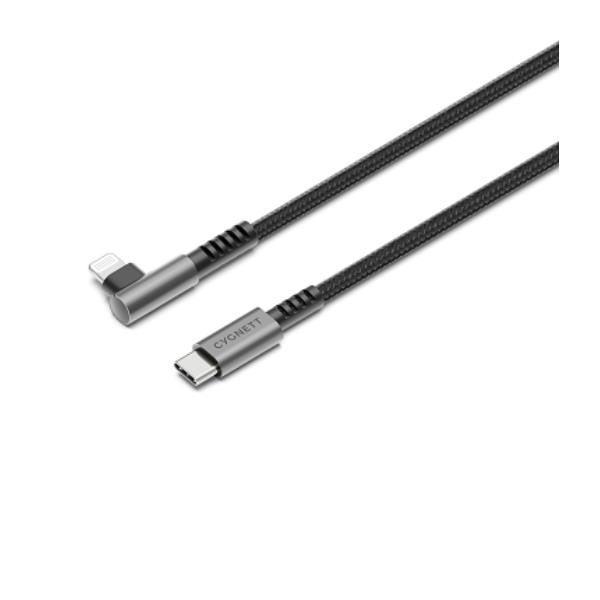 Cavo Corazzato ad angolo retto da Lightning a Usb-C 2.0 1m nero