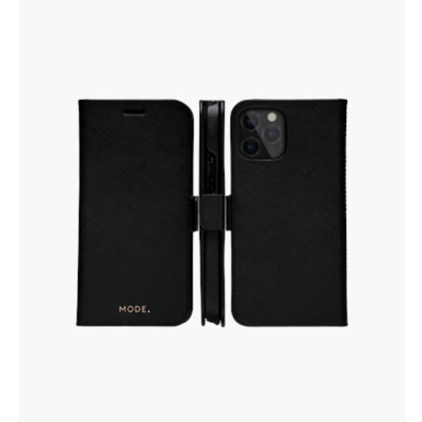New York - Custodia in pelle Saffiano per iPhone 12/12 Pro - Nero