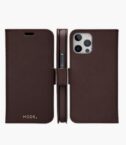 Milano - Custodia in pelle Saffiano per iPhone12/12 Pro - Marrone