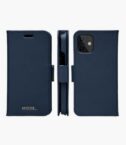 New York - Custodia in pelle Saffiano per iPhone 12 mini - Blu