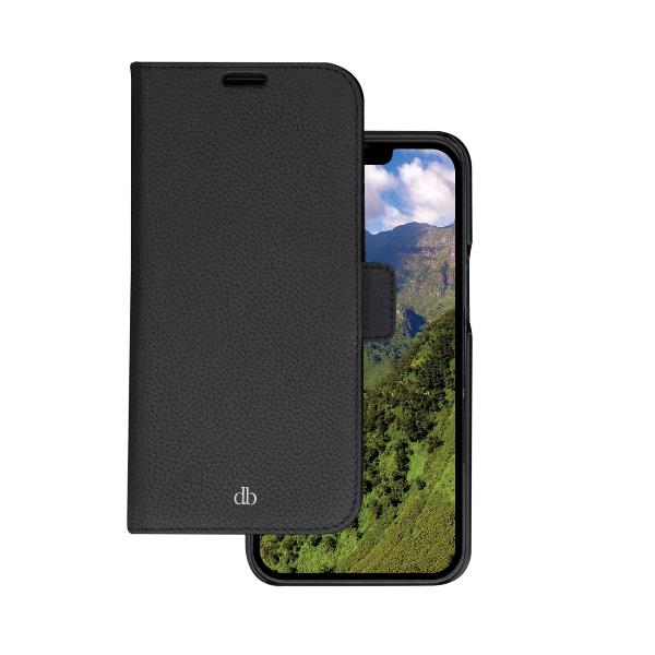 New York - Custodia in Pelle per iPhone 14 Pro Max - Nero