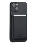 Leather wallet with MagSafe - Black