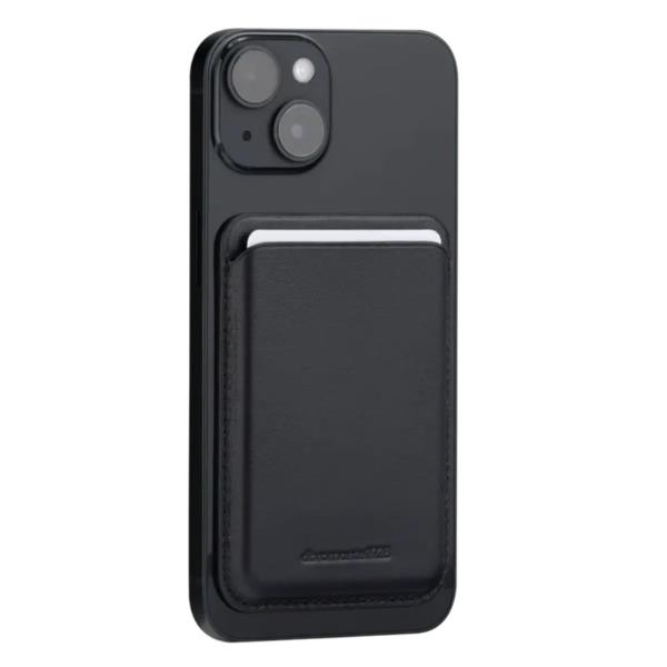 Leather wallet with MagSafe - Black