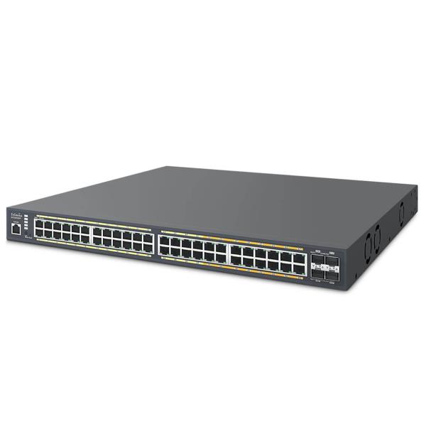 Cloud Managed Switch 32-port GbE + 16-port Multi-GbE PoE.af/at(+) 740W 4xSFP L2 19i