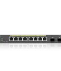 Switch 8-port GbE PoE.af/at(+) 130W, 2xSFP Desktop wall-mountable