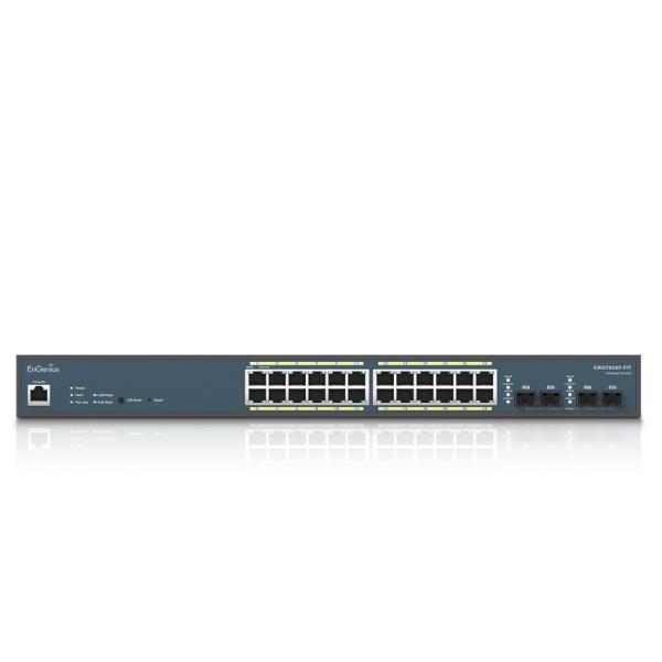 Switch 24-port GbE PoE.af/at(+) 185W 4xSFP L2 19i