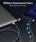EQUIP - CAVO 2 in 1 USB 3.2 Gen 2x2 da C a C/A, PD100W, 4K/60Hz, 20Gbps, 1.0m