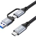 EQUIP - CAVO 2 in 1 USB 3.2 Gen 2x2 da C a C/A, PD100W, 4K/60Hz, 20Gbps, 1.0m