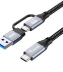 EQUIP - CAVO 2 in 1 USB 3.2 Gen 2x2 da C a C/A, PD100W, 4K/60Hz, 20Gbps, 1.0m