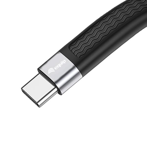 EQUIP - CAVO PIATTO USB 4 GEN 3 da C a C PD240W, 8K/60Hz, 40Gbps, nero -- 13cm