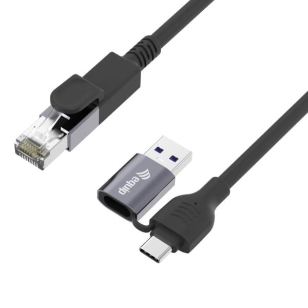 EQUIP - Cavo 2 in 1 USB-C + A a RJ45 Gigabit Ethernet - 2.0m