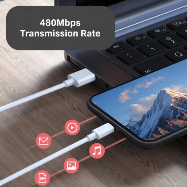 EQUIP - Cavo USB 2.0, USB-C Maschio a USB-A Maschio, Bianco - 0.5m