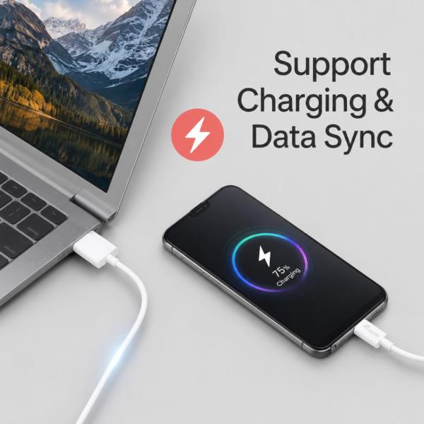 EQUIP - Cavo USB 2.0, USB-C Maschio a USB-A Maschio, Bianco - 2.0m