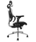 EQUIP - SEDIA DA UFFICIO ERGONOMICA PREMIUM, con poggiatesta e braccioli, Grigia