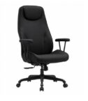 EQUIP - Sedia da ufficio direzionale ergonomica in pelle PU, nera