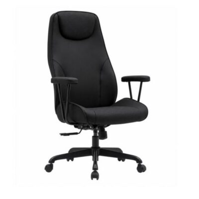 EQUIP - Sedia da ufficio direzionale ergonomica in pelle PU, nera