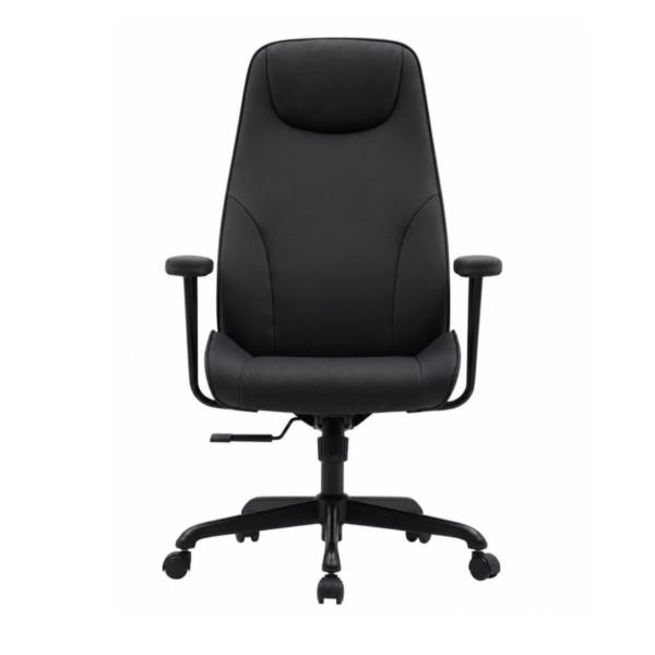 EQUIP - Sedia da ufficio direzionale ergonomica in pelle PU, nera