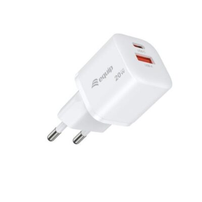 EQUIP - Caricabatterie USB PD GaN da 20W a 2 porte -- 1x USB-C, 1x USB-A