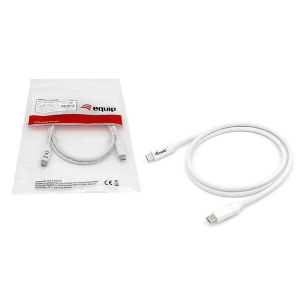 EQUIP - Cavo USB 3.2 Gen 1 da C a C, PD 60W, 5Gbps, Bianco - 0.5m