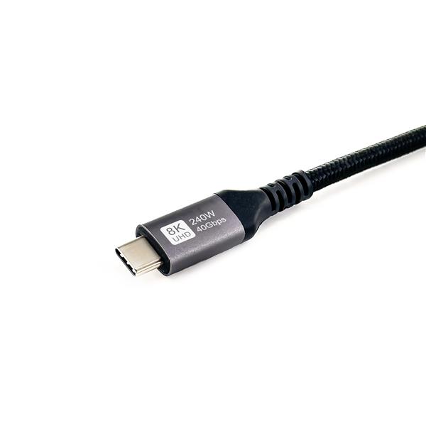 EQUIP - CAVO USB 4 da C a C, PD3.1 240W, 8K/60Hz, 40Gbps, Nero - 0.5m
