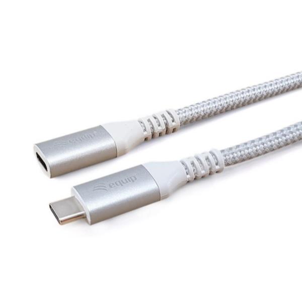 EQUIP - Cavo di prolunga USB 3.2 Gen 2 da C a C, M/F, 4K/60Hz, 10Gbps, Bianco - 1.0m