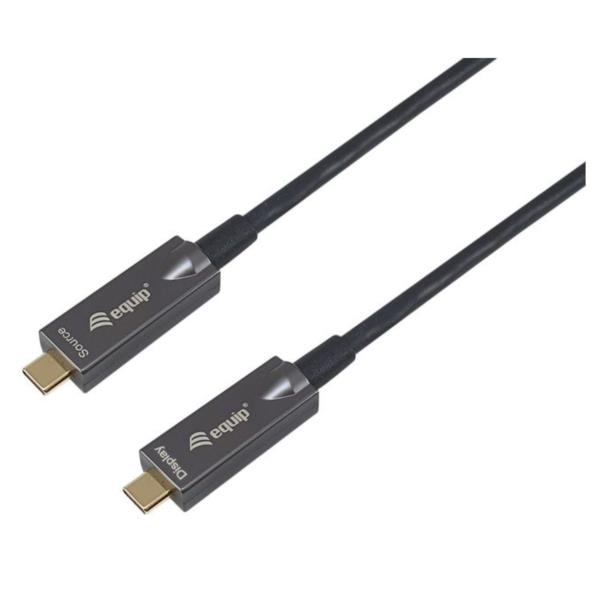 EQUIP - CAVO OTTICO ATTIVO da USB-C a C, M/M, PD 60W, 4K/60Hz, 10Gbps, Video+Dati+PD - 15m