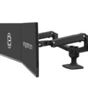 BRACCIO PER DOPPIO MONITOR DA SCRIVANIA LX (NERO)