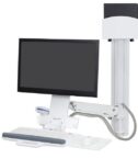 SISTEMA SIT-STAND COMBO STYLEVIEW® CON SUPPORTO PER CPU PICCOLO (BIANCO)