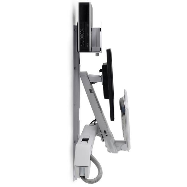 SISTEMA SIT-STAND COMBO STYLEVIEW® CON SUPPORTO PER CPU PICCOLO (BIANCO)