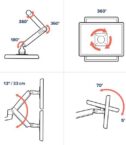 BRACCIO PER DUE MONITOR SOVRAPPOSTI LX (BIANCO)