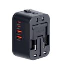 XPDC-AC20TRAV Adattatore Universale da Viaggio per Prese Elettriche + USB Charger 4 Porte - 2 x USB-C PD 20W, 2 porte USB-A QC 18W