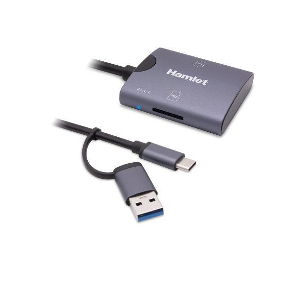 XZR101-AC30 SD + MICRO SD - DOPPIA CONNESSIONE USB-C + USB-A 3.0