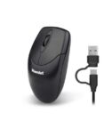 XMICEU2-CA MOUSE DOPPIA CONNESSIONE USB-C + USB-A 1000dpi + 3 TASTI SCROLL