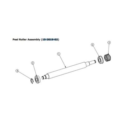 PLATEN ROLLER ASSY 4 PEEL ROHS