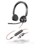 Cuffie HP Poly Blackwire 3325 USB-C/A + AUX 3,5 mm MS