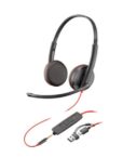 Cuffie HP Poly Blackwire 3225 USB-C/A + AUX 3,5 mm
