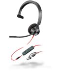 Cuffia HP Poly Blackwire 3315 Mono USB-C +3.5mm Plug +USB-C/A Adapter