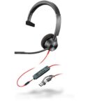 Cuffia HP Poly Blackwire 3315 Mono USB-C +3.5mm Plug +USB-C/A Adapter