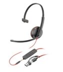 Cuffie HP Poly Blackwire 3215 USB-C/A + AUX 3,5 mm (SFUSE)