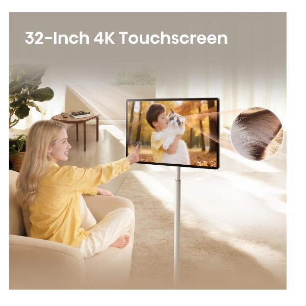 32 S6S ROAMVIEW E-LED TOUCHSCREEN 4K UHD ANDROID 15 VIDEOCAMERA ORIZZONTALE/VERTICALE + STAND MOBILE