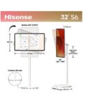 32 S6S ROAMVIEW E-LED TOUCHSCREEN 4K UHD ANDROID 15 VIDEOCAMERA ORIZZONTALE/VERTICALE + STAND MOBILE