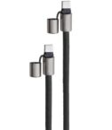 Cordino di ricarica USB-C e portacellulare 2 in 1 nero