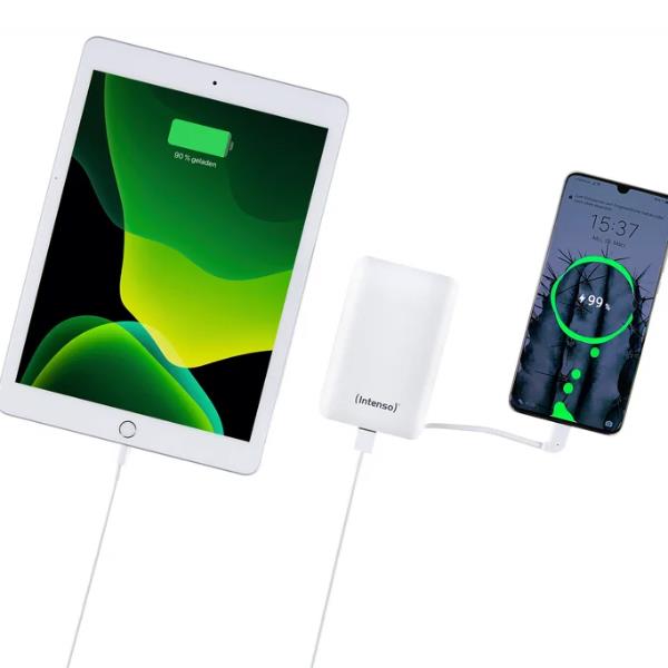 Powerbank XC10000 mah Cavo integrato White