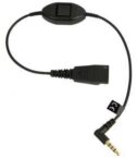 QD Cord to 3.5mm plug without call controller e.g. Blackberries, I-Phones